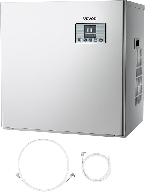 VEVOR Commercial Ice Maker Machine - Head, 550 Lbs/Day Stainless Steel Ice Machine with Scheduled Ice-Making, Self-Cleaning, Adjustable Thickness, Ideal for Restaurant Bar Cafe Hotel - Head Only