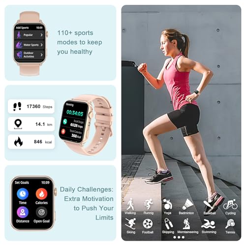 IOWODO Women's Smart Watch - HD Fitness Tracker with Calls - Image 3