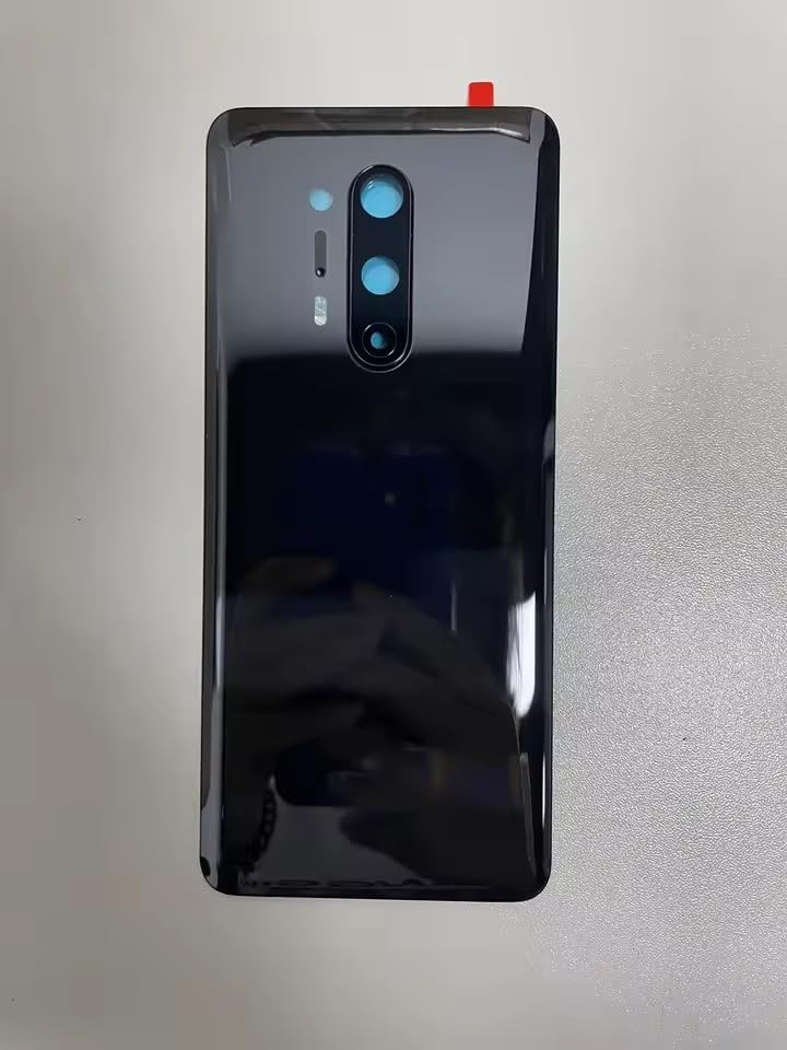 YOOOKOOO Compatible Rear Back Cover for OnePlus 8 Pro – Battery Door Housing Replacement Part (Black)
