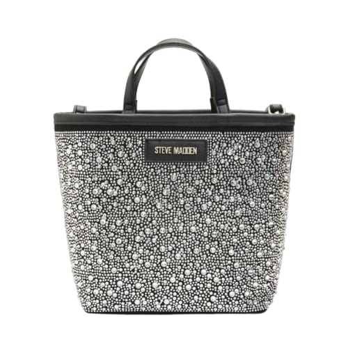 Steve Madden Sisi Stud Bucket Bag Black Silver One Size
