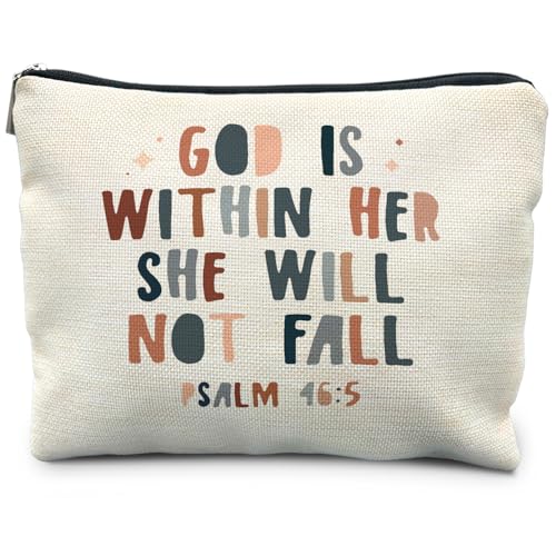 RYYCDOI Borsa per il trucco di Gesù Christian Cosmetic Bag, lei non cadrà