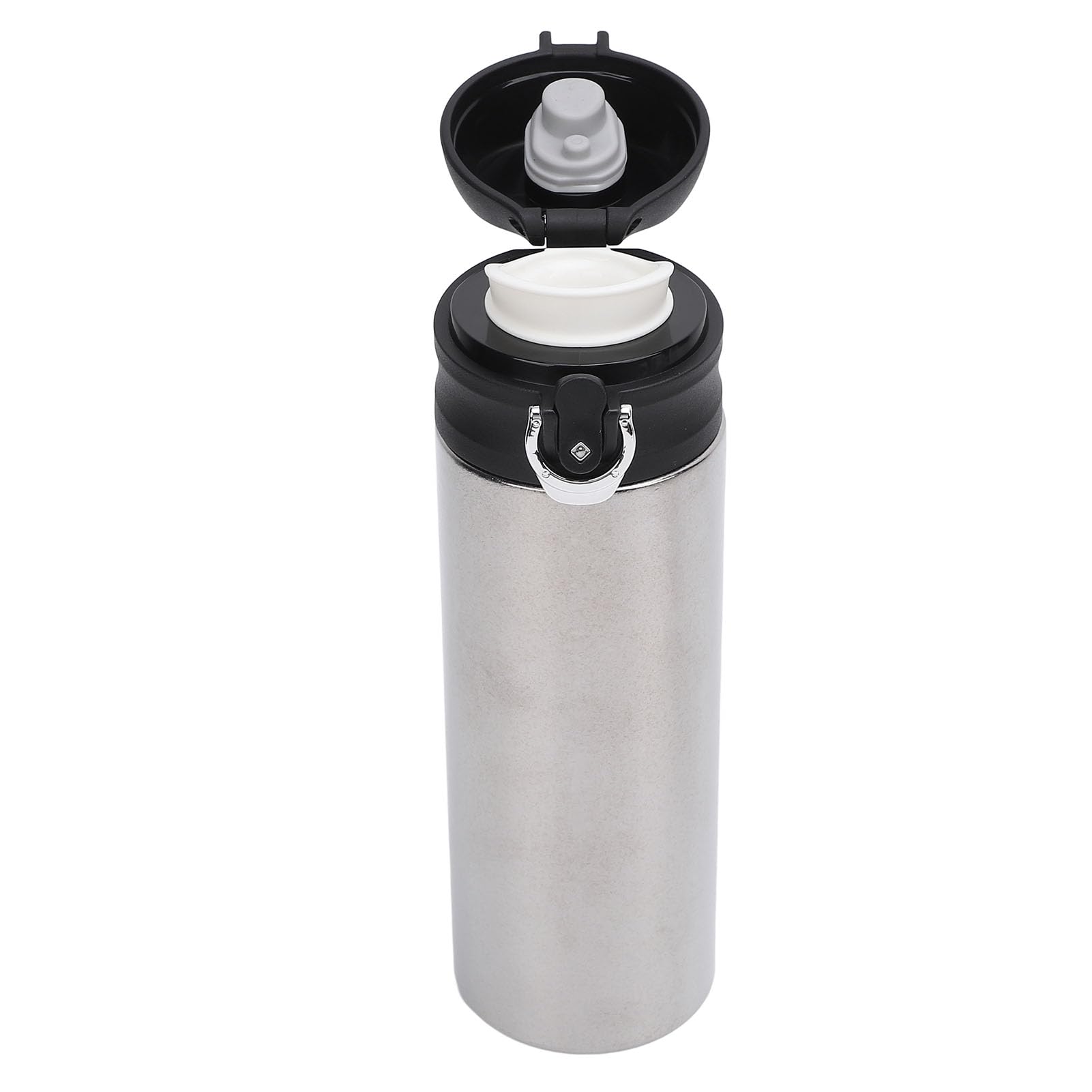 Bewinner Isolierter Kaffee-Reisebecher von Pure Ti mit Springendem Deckel, 450 Ml Großer Thermobecher, Auslaufsichere Heiß- und Kaltwasserflasche für Büro, Zuhause, Geschäft