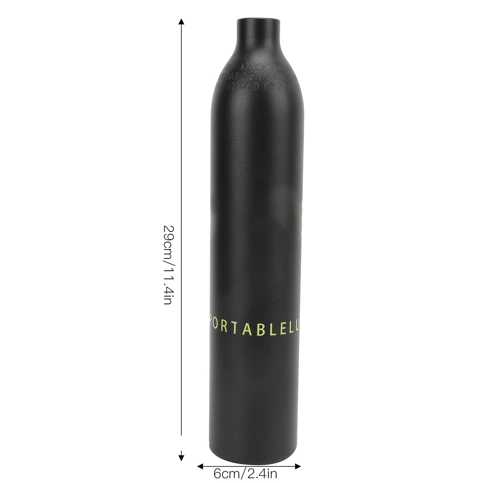 VBESTLIFE Tauch-Sauerstoffflasche, DIDEEP 0,5 L Sauerstoffflasche, Unterwasseratemgerät-Set für Tauchunterricht (Schwarze Sauerstoffflasche + Schwarze)