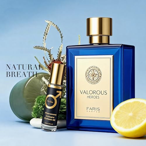 Image of AFLUXE Valorous Heroes Eau de Parfum for Men, Oud and Vanilla Inspired Fragrance, Floral Mint Opening, Warm Spice Base, Niche Style Scent, Fragrance Pheromone