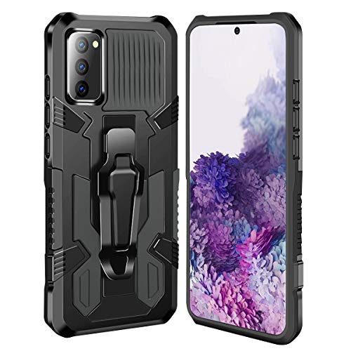 Cobirie Samsung Galaxy S20 Case with Kickstand Holder&Belt Clip,Samsung Galaxy S20 Slim Fit Cases/Galaxy S20 5G Case Cover [Heavy Duty] | Military Grade Drop Tested | Shockproof Protection -Black
