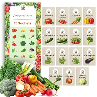 LW TORAF kit graines potager, 15 variétés faciles