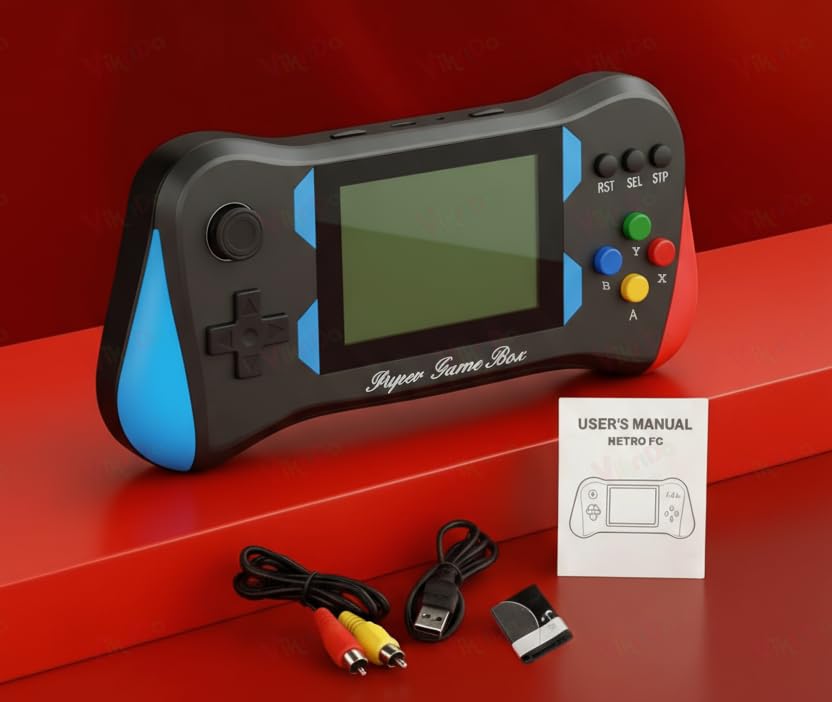 VikriDA 500 in 1 Classic Retro Games Like Mrio , Cntra etcs 3.5In HD Screen - Sport, Puzzle, Education, Racing - Handheld Gaming Console with Multiple Games for Kids