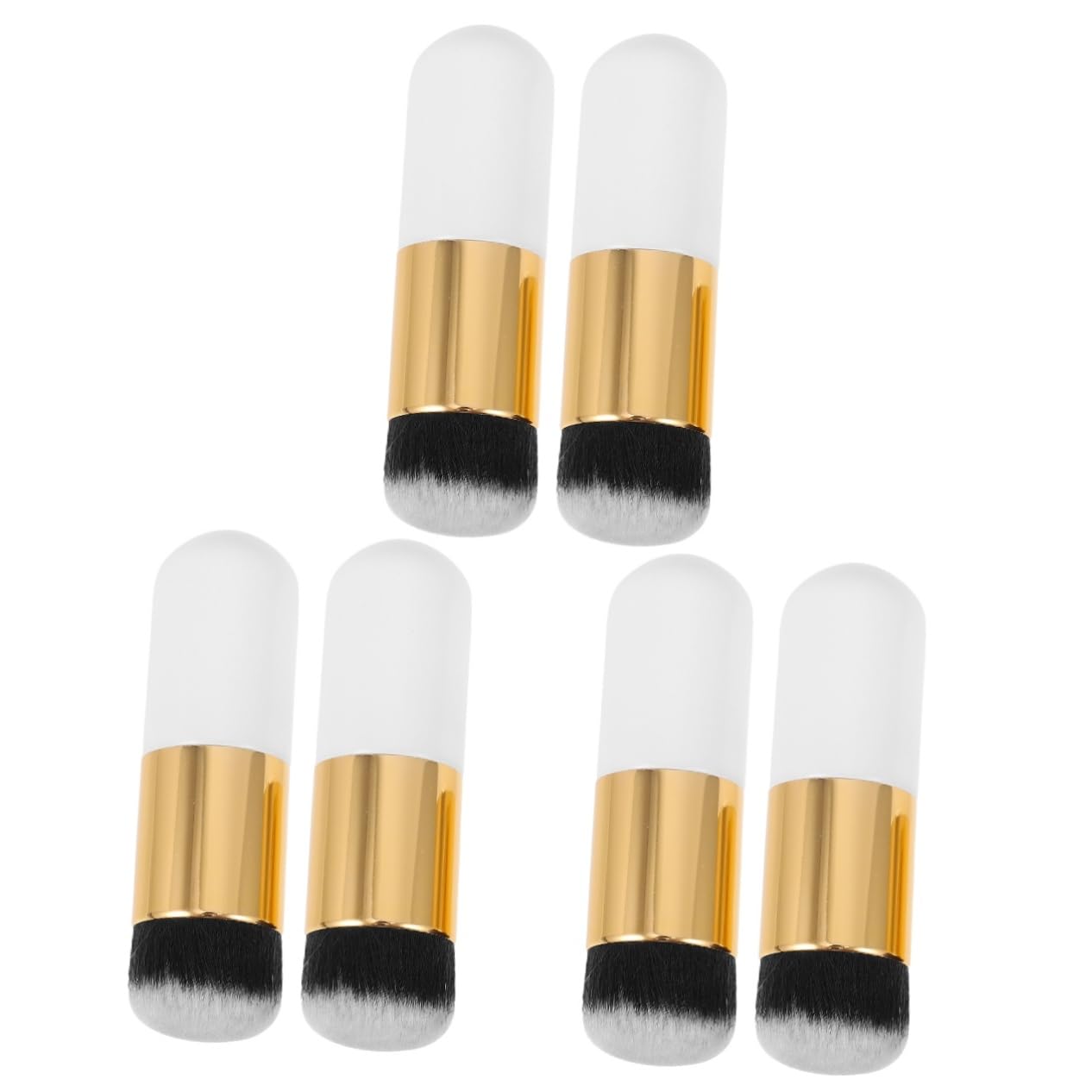 HAPINARY 3sets Foundation Makeup Brush Double Sided Blending Brush Synthetic Hair Soft Denser Makeup for Face 2pcs*3