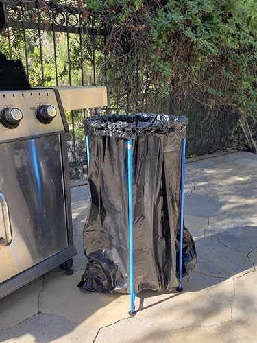 Image of Portable Trash Can for Camping, Collapsible Trash Bin for RV, Garbage Can for Home, Waste Bin for Outdoor /Indoor (Blue)