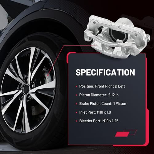 Image of BDFHYK 19-B6038 19-B6039 Front Disc Brake Caliper Assembly Compatible with Honda Civic /CR-Z /Fit 2009-2019 1.5L l4, Compatible with Acura ILX 2013-2015 1.5L l4 GAS 2pcs