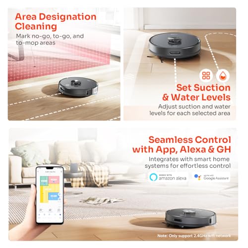 Image of ILIFE T20s Pro Robot Vacuum Cleaner with Advanced LiDAR Navigation, Self-Emptying for Up to 10 Weeks, 6500Pa Suction, Simultaneous Vac and Mop, Multi Floor Maps, Customized Cleaning, App, Alexa & GH