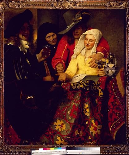 Tableaux Graffiti Art Mural Jan Vermeer impression moderne 60x90cm pour décoration de salon