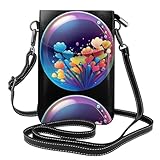 Design exquis : le design dispose d'une fermeture à rabat, d'un design exquis et d'un portefeuille mobile indispensable pour les femmes. Le volume ne prend pas de place mais peut accueillir des téléphones portables et des cartes.