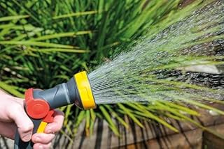HOZELOCK - 8 Jet Multi Spray Metal Gun: Ideal for Precise Water Flow, 8 Spray Patterns: Cone, Jet, Angled, Fine Rose, Flat, Fine Mist, Shower, Centre Flow [100-101-499]