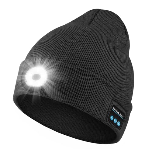 Image of BORAYDA Bluetooth Beanie, 18 hrs Playing HD Stereo, Built-in Mic, Men's /Women's Christmas Electronic Gifts