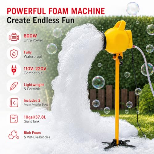 Máquina de espuma PILIN amarilla 800W para fiesta miniatura 4