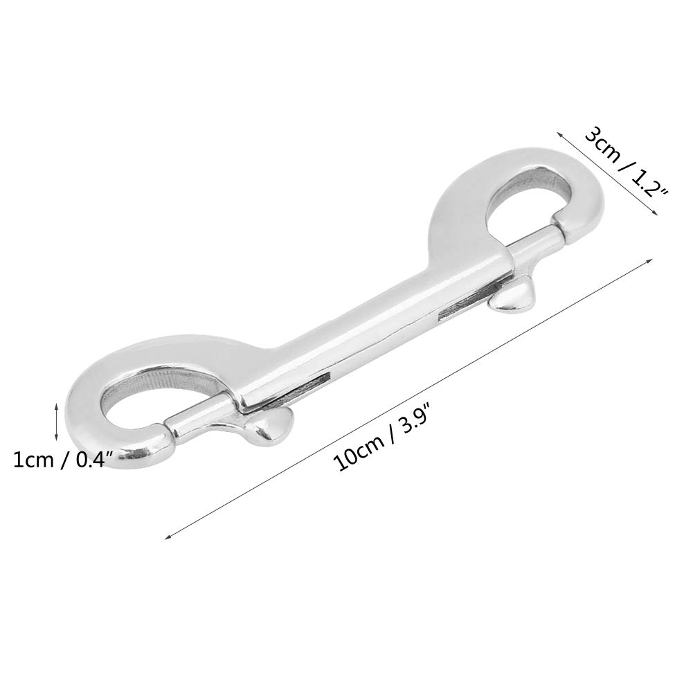 Gancio per Immersione Subacquea a Doppia Sicurezza in Acciaio Inossidabile 316 Marino - Moschettone Professionale Attrezzature Sub, BCD, Escursioni e attività Outdoor Ideale Immersioni, Campeggio Fam