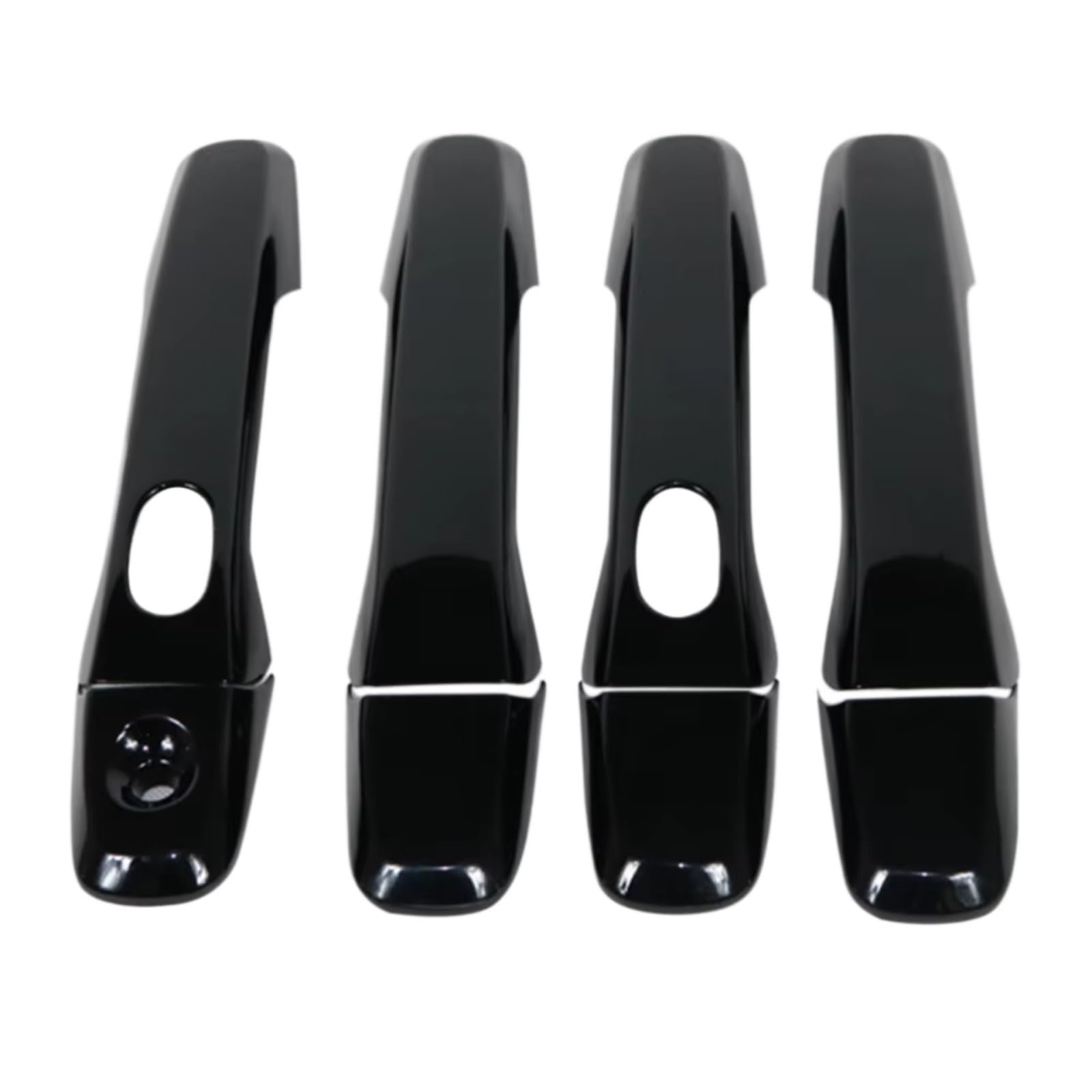 Qdzvalumv Black Car Door Handles Cover Shell Compatible With For Explorer 2011-2018 Car Outer Side Door Handle Cover Trim Protector Front Rear Set(Black)