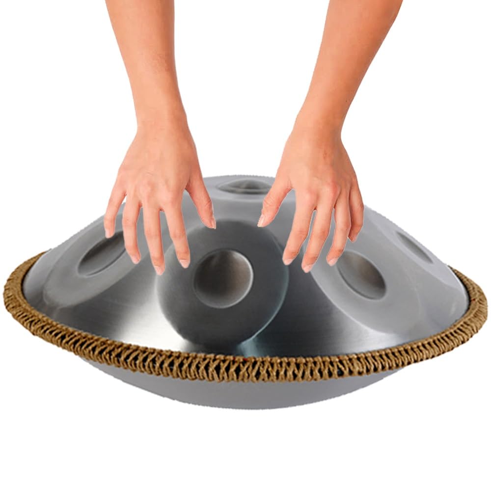 Handpan Drum 12 Note 432Hz | Tamburo Meditazione In Acciaio | Con Treppiede E Borsa | Per Yoga E Guarigione - Foto 10