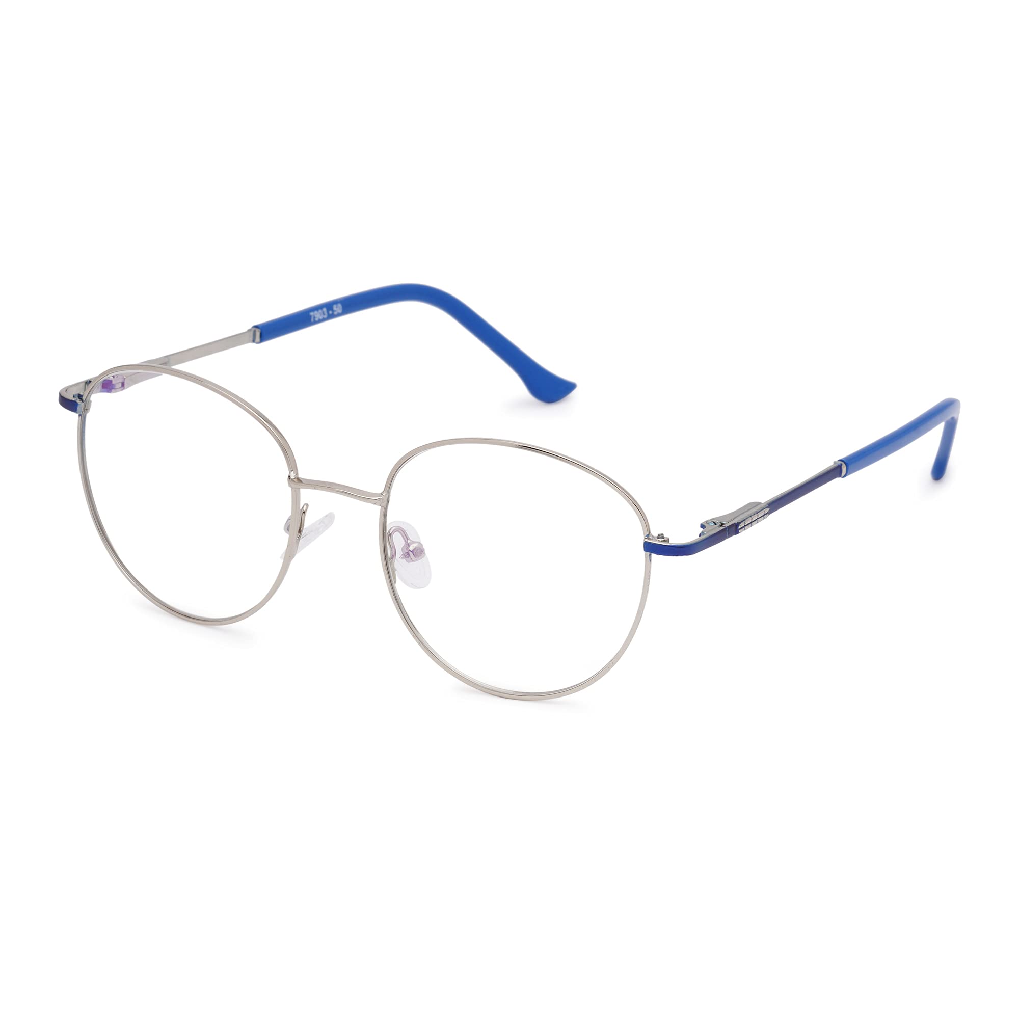 Vast® Full Rim Retro Round Spectacle Frame For Men And Women Demo Lens