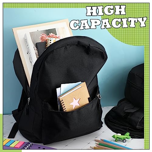 Paterr 48 Pack Black School Backpacks Bulk for Kids 17 Inch Backpack in Bulk Travel Outdoor Bookbag Back to School Essentials Supplies Lightweight Bookbags for Students Elementary Middle High by Paterr - Image 4