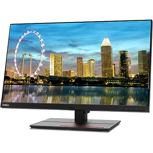 Image of Lenovo ThinkVision P27u 3840 x 2160 LED Backlit Ultra HD 4K LCD Monitor, 2-Pack Bundle with HDMI, DisplayPort, Daisy Chain Ready, Dock, USB-C, Integrated Speakers, Desk Mount Dual Monitor Stand
