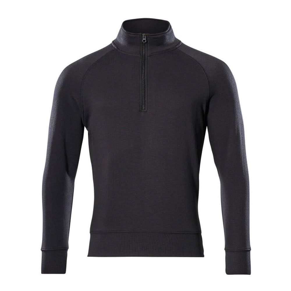 Mascot Black 50611-971-09 Nantes Crossover Modern Fit Sweatshirt With Half Zip, Size M,