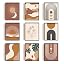 Set of 9 Abstract Wall Art Prints