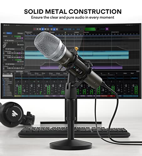 Maono Usb/Xlr Podcasting Dynamic Microphone, Studio Mic Kit With Volume Control, Shock Mount, Pop Filter, Ideal For Vocal, Recording, Voice Over, Live Streaming (Gray) #TOP6