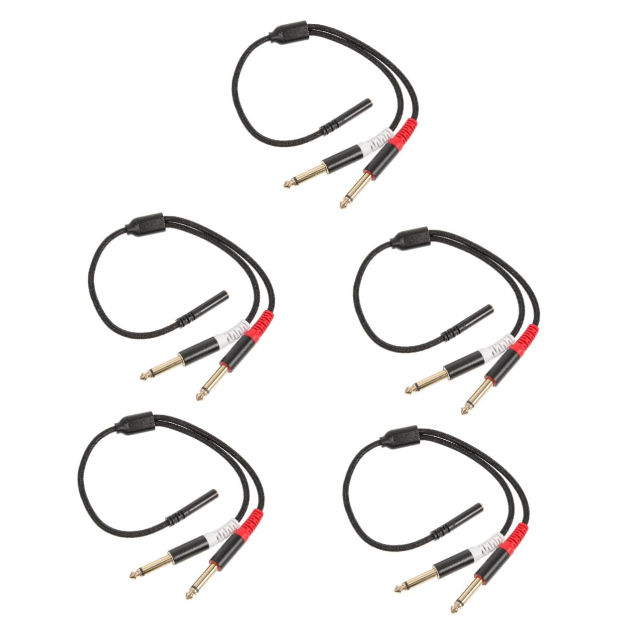 jojofuny 5 Piezas Cable Adaptador De Sonido Adaptador De 3,5 a 1/4 Cable Divisor para Auriculares Cable Estéreo Cable Audio 1/4 Tarjetas De Afirmacion Adaptador De 1/8 a El Plastico