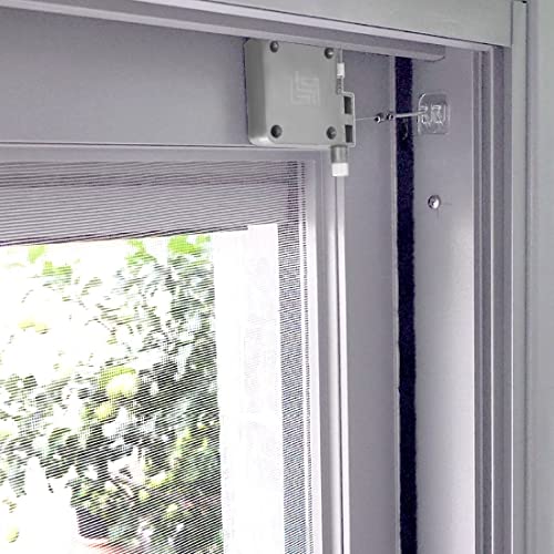 Lily’s Home Automatischer Türschließer, Schiebetürschließer, automatischer Türschließer, Sturm, Tor, stanzfrei und mit voller Kontrolle über die Schließgeschwindigkeit und Stärke. (Einzelbett, Weiß)