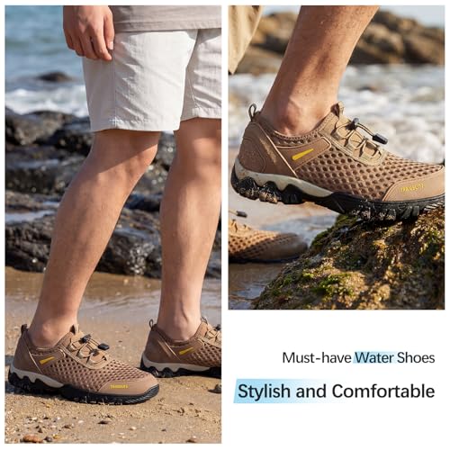 Image of Water Shoes Men Quick Drying Outdoor Hiking Barefoot Boat Footwear Aqua Shoes for Water Sport Waders Diving Hiking Sailing Travel Beach Wading Swimming Fishing Kayaking