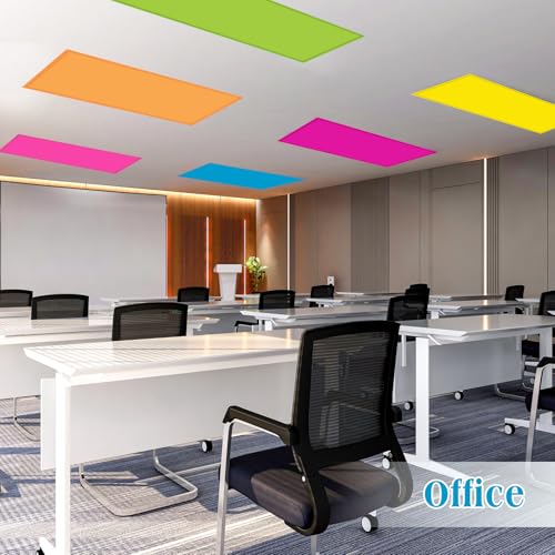 Image of VIHOSE 6 Pcs Fluorescent Light Covers for Ceiling Lights Classroom Magnetic Light Covers Classroom Filters Office School Drop Ceiling, 4 x 2 ft(Bright)