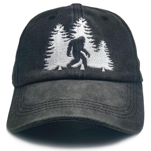 Gorra Bigfoot Bordada Ajustable Unisex Negra miniatura 1