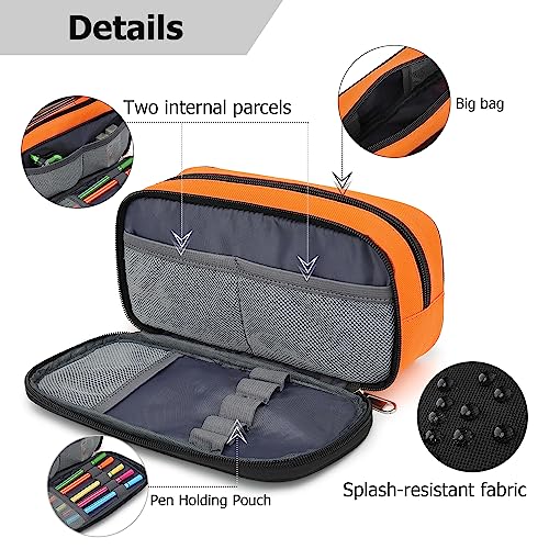 Image of Mountain guest Large Capacity Pencil Case Multi-Slot Pencil Pouch Durable Pencil Box Portable Office Pen Bag with Zipper