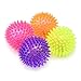 com-four® 4X Blink-Igelball mit LED Licht, Spielball, Blinkflummi, Stachelball, Mitgebsel für Kindergeburtstag, Gummiball Spielzeug - Massageball, Springball, Leuchtball Ø 7 cm [Auswahl variiert]