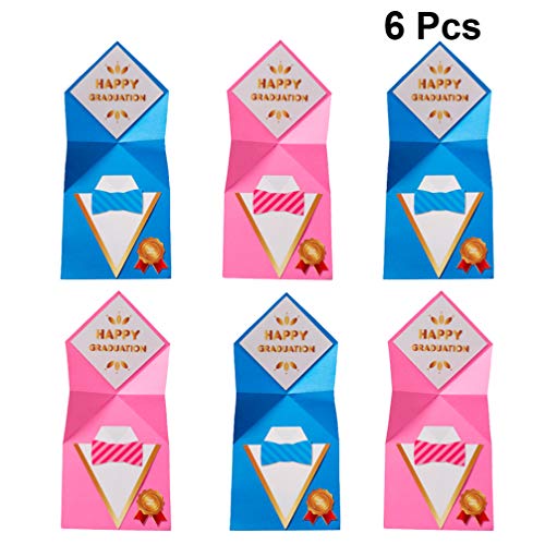 Kit de material de artesanato para cartão de formatura infantil da Amosfun 6 peças, chapéu feito à m