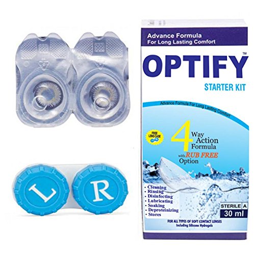Buy Optify Gray Monthly Color Contact Lens (Zero Power, Gray) Online at ...