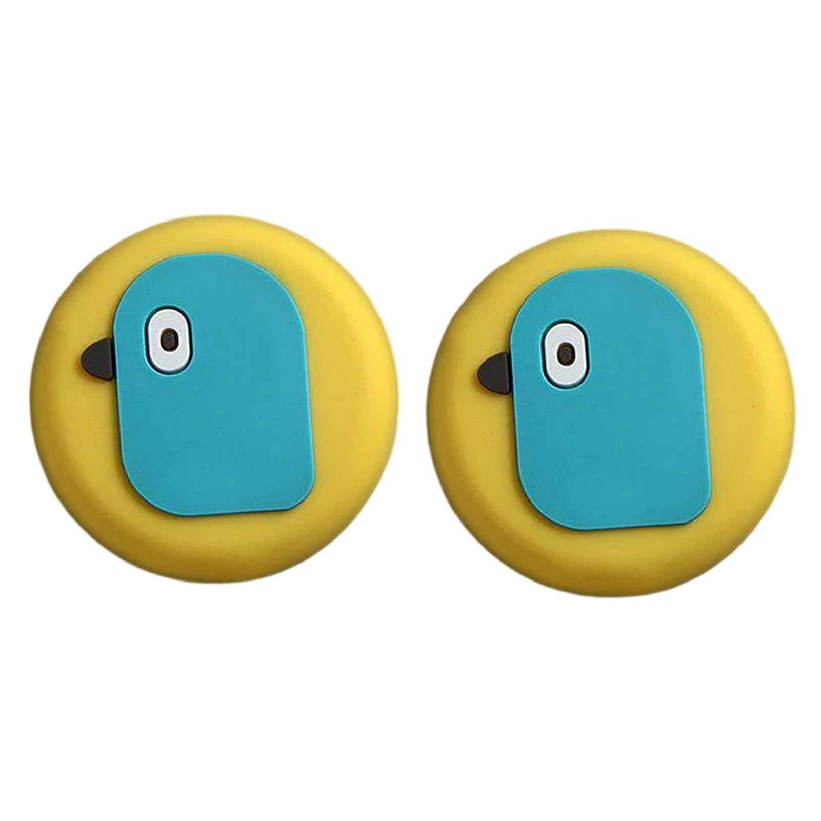 bayicie 2Pcs Cartoon Door Knob Stopper Wall Protector Self-Adhesive Round Square Door Handle Stop Quiet Shock Absorbent -collision