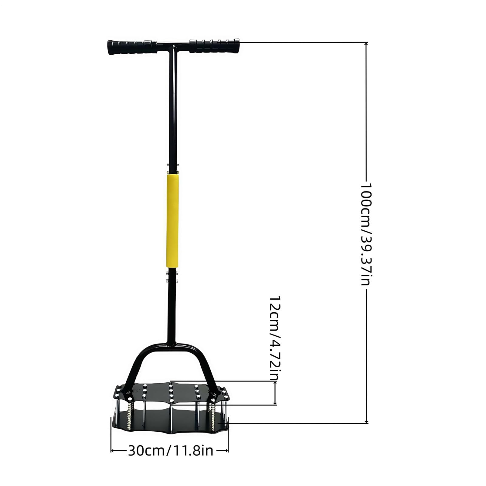 Aireador central para césped Herramienta Manual para Aflojar Suelo | Diseño de Muelles con 17 Púas de Acero para Mantenimiento de Jardín y Césped