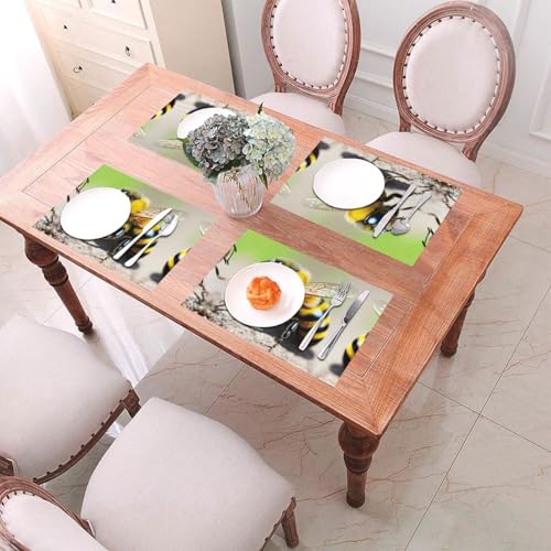 Sets de table imprimés abeilles pour effacer le stress des taches