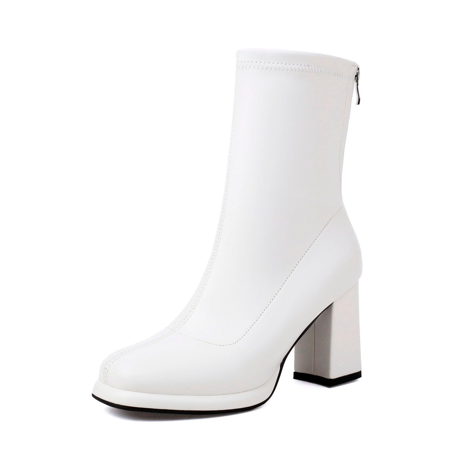 Stivaletti Donna Primaverili Chelsea Con Tacco Largo Stivali Estivi Scarpe Eleganti Traforati Morbidi Stivaletto Beige Leggeri Stivaletti Primaverili Tronchetti