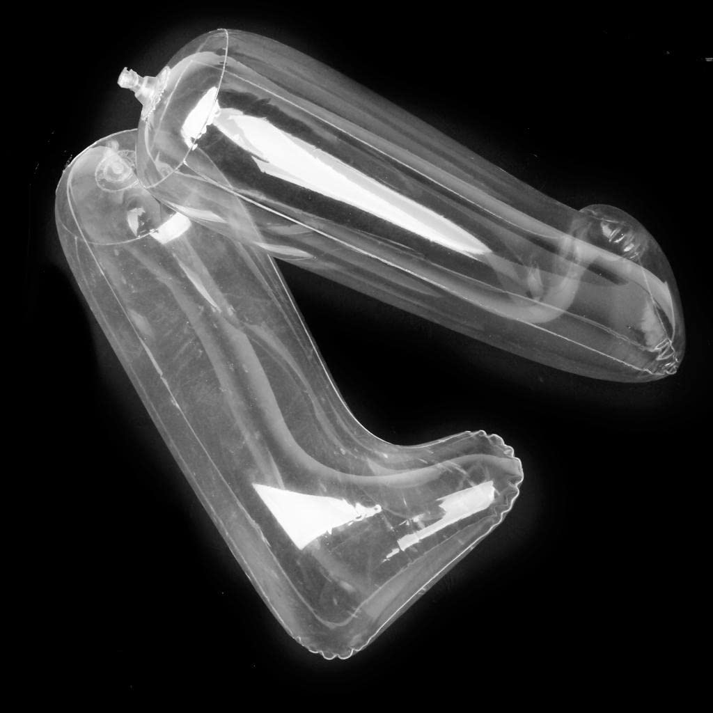 Relleno hinchable como soporte para botas, 1 par, ideal para botas de caña media y de piel, transparente