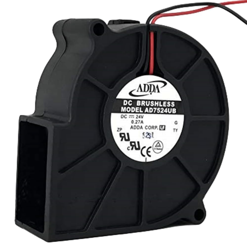 AD7524UB 24V 0.27A 75MM Fan - 6.48W 7530 2-Wire Cooling Fan