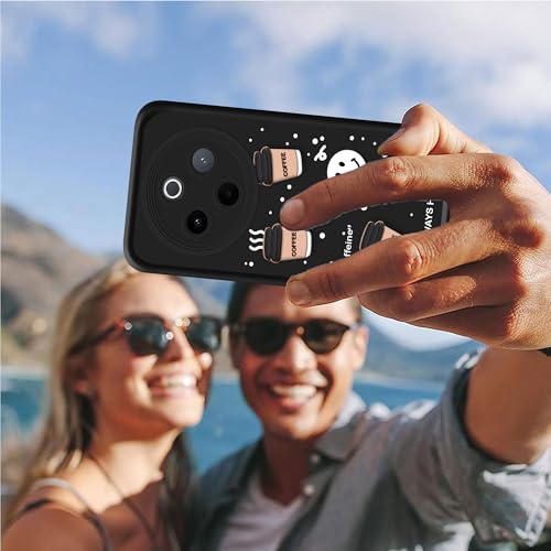 Image of amazon basics Back Case Cover Compatible for iQOO Z10 5G / Vivo T4 5G | Cute Fun Cartoon 3D Ball | Coffee Silicone Case | Camera Protection | Body Protection | Shock Proof | Color Black
