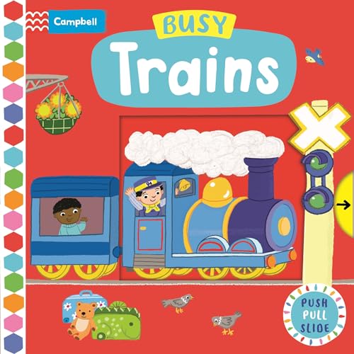 Busy Trains: Push Pull Slide (Busy Books)