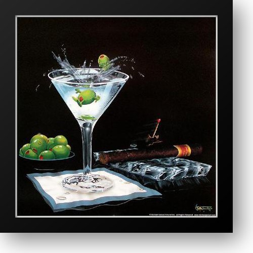 Olive Party II 16x16 Framed Art Print by Godard, Michael