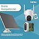 PetTec - Solar Panel für Überwachungskamera aussen Pet Cam - Solarmodul 4,4W in Schwarz - Für Outdoor Kameras mit Akku & USB-Port - Ideal für Pet Cam Produkte - Inkl. Ladekabel und Halterung