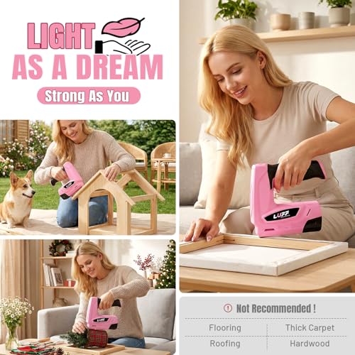 LUFF 2-in-1 Cordless Electric Staple Nail Gun