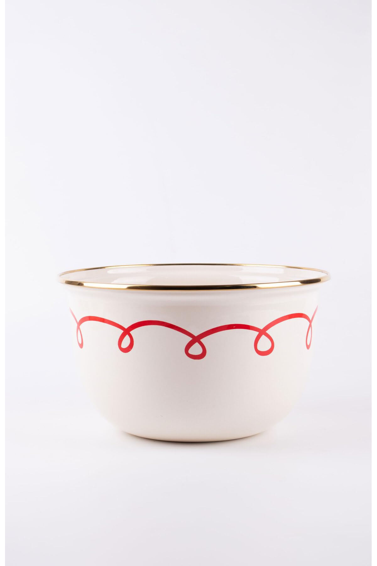Merry Yılbaşı Özel Emaye Karıştırma Kabı- 24Cm 4 Litre